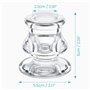 Belle Vous Lot de 12 Bougeoirs en Verre Transparent - Ensemble de Chandelier Verre Élégants - Décoration de Centre de Table pour