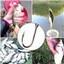 Cozlly 200pcs Hamecon de Pêche, Crochets de Pêche, Hameçons en Acier Carbone, Hameçons Barbelés en 10 Tailles, Hameçon à Carpe a