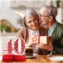 Hoxfly Centre de Table Anniversaire 40 Ans, 9 Pcs Centre de Table Anniversaire 40 Ans, Decoration Nid d'abeille Anniversaire, Ac