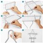BELLE VOUS Argent Support de Douche Suspendu - 38 x 60 cm, 3-Niveaux Etagere Porte Douche et Savon a Suspendre - avec 3 paniers