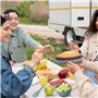 Belle Vous Kit Vaisselle Camping - Set Pique Nique 4 Pièces Vaisselle Plastique Reutilisable avec Assiette Bol Tasse et Couverts