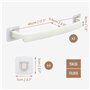 Belle Vous (Lot de 2) Support Serviette Mural en Plastique - Longueur 45 cm - Porte Serviette Adhesif Salle de Bain & Cuisine -