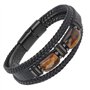 OWill Bracelet Homme Oeil de Tigre naturelle