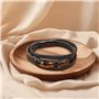 OWill Bracelet Homme Oeil de Tigre naturelle,avec Boîte Cadeau,Fait main Bracelet de protection pour le courage et le soulagemen