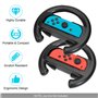 JoyHood Volants pour Switch/Switch OLED, Joy-Con Steering Wheel Compatible avec Mario Kart 8 Deluxe [Pack de 2] - Noir