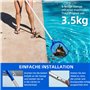 Jsdoin 161cm épuisettes de Surface pour Piscine, Filet de Piscine, épuisette Piscine avec 123CM Télescopique Réglable pour Netto