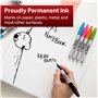 Sharpie Marqueurs permanents Pointe fine | Couleurs assorties | 12 unités | + Sac en coton