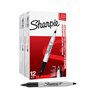 Sharpie Lot de 24 marqueurs permanents à double pointe - Pointe fine et ultra fine - Noir