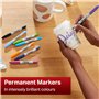 Sharpie PaperMate Lot de 8 marqueurs permanents à double pointe Pointe fine et ultra fine