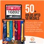 Vorlich Présentoir à médailles pour course à pied jusqu'à 50 médailles, plus de 100 dossards de course à pied