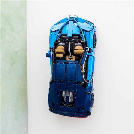 Brickify Support mural compatible avec Lego Technic Bugatti Chiron 42083 – Affichez en toute sécurité votre voiture – Ensemble L