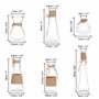 Winter Shore Mini Vase en Verre pour Centres de Table [Lot de 6] - Vase Verre Transparent Vintage avec Base Anti-Dérapante & Fic