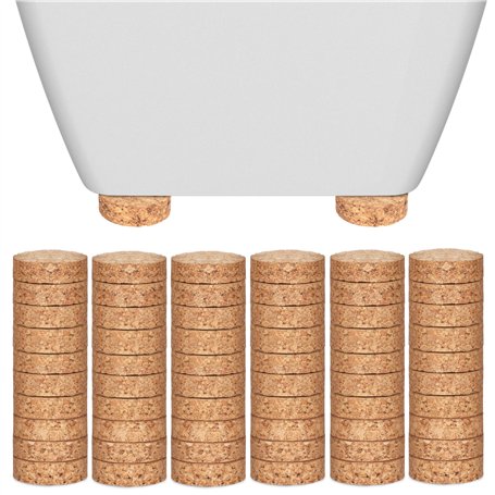 Winter Shore Dessous de Pot de Fleur en Liège Invisibles (Lot de 60) - 5 x 1