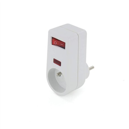 Prise parafoudre 1x16A 3500W 250V - Blanc - On/Off - Chacon