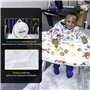 AMEZNA Bavoir Imperméable avec Plateau – Bavoir Manches Longues pour Chaise Haute – Tablier Bébé pour Manger dès 6 Mois – Idéal