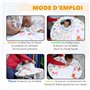 AMEZNA Bavoir Imperméable avec Plateau – Bavoir Manches Longues pour Chaise Haute – Tablier Bébé pour Manger dès 6 Mois – Idéal