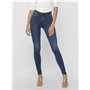 ONLY - Jean pour femme - Coupe Skinny - Taille haute - Bleu roi, M x 34L