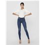 ONLY - Jean pour femme - Coupe Skinny - Taille haute - Bleu roi, M x 34L