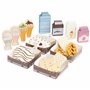 mamabrum Magasin en Bois pour Enfants, Pliable, café pour Enfants et pâtisserie avec Accessoires Inclus (crème glacée, Biscuits,