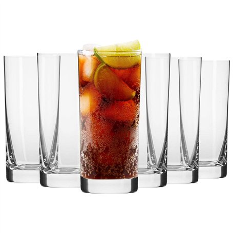 Krosno Verre à Eau Jus Long-Drink | Lot de 6 | 350 ML | Collection Blended | Parfait la Maison