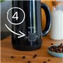 Huslog Mousseur à Lait Électrique 4 en 1, 500W, 240ml, Mousse Chaude & Froide, Chauffe-Lait, Inox Antiadhésif, Arrêt Automatique