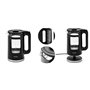 Huslog Bouilloire Électrique en Verre 1,7L à Double Paroi, 2200W Chauffage Rapide, Verre Borosilicate Inox, Indicateur de Niveau