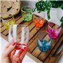 Glasmark Lot de 6 bocaux en verre de 250 ml - Sols peints colorés