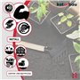 KOTARBAU® Râteau avec Houe Double Binette à 3 Dents avec Manche en Bois 33 cm Outil de Jardinage