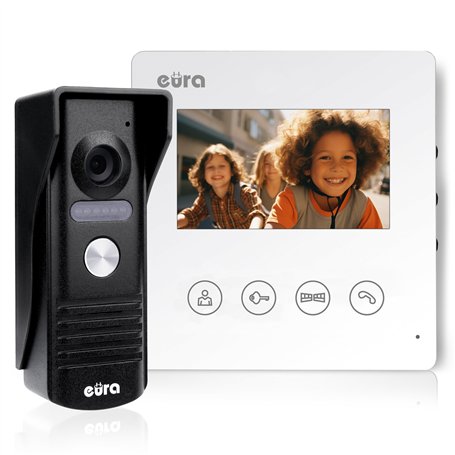 EURA Interphone vidéo VDP-52A3 ATIRA 4 fils