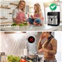 Lehmann Friteuse à air chaud XXL 1800 W, friteuse sans huile 8L avec jusqu'à 10 programmes, Air Fryer avec écran tactile LED num