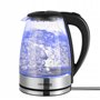 Lehmann Bouilloire en verre 2 litres, 2200W, bouilloire électrique en verre avec rétro-éclairage LED, arrêt automatique et prote