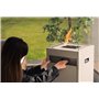 Planika Faro - Foyer Décoratif avec Cheminée pour Jardin - Chauffage de Terrasse au Gaz Propane - Extérieur - Portable - Minimal