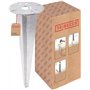 TRIBECCO Piquet à enfoncer pour lampe de jardin - Diamètre : 116 x 300 mm - Avec ouverture de 30 mm de diamètre pour le guidage