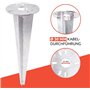 TRIBECCO Piquet à enfoncer pour lampe de jardin - Diamètre : 116 x 300 mm - Avec ouverture de 30 mm de diamètre pour le guidage 