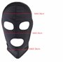 Cagoule Bdsm avec 3 trous pour les yeux et la bouche S/M spandex noir Jouet Sexualité Couple Jeux Sexuelle Adulte Accessoires Se