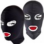 Cagoule Bdsm avec 3 trous pour les yeux et la bouche S/M spandex noir Jouet Sexualité Couple Jeux Sexuelle Adulte Accessoires Se