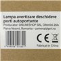 Lampe témoin d'ouverture PNI LMP130, LED, 12-265V, clignotante, pour portails autoportants, IP54, Orange/Noir, Orange/Noir
