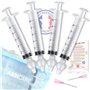 Mouche bébé seringue nasale 10ml ABBICARE™ sans BPA-CE | Kit 4 seringues avec embouts silicone + 2 pointes de remplissage et gui