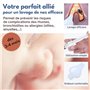 Mouche bébé seringue nasale 10ml ABBICARE™ sans BPA-CE | Kit 4 seringues avec embouts silicone + 2 pointes de remplissage et gui
