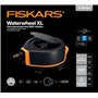 Fiskars Dévidoir XL, Set d'Arrosage Tout-en-1, Tuyau de 25 m, Tuyau à Enroulement automatique, Tuyau de taille universelle (Ø 13