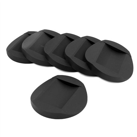 Lot de 6 patins antidérapants pour meubles - Noir