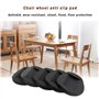 Lot de 6 patins antidérapants pour meubles - Noir