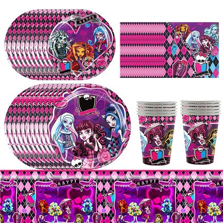 Vaisselle de fête Monster 51pcs Monster Ensemble De Vaisselle