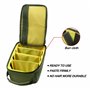 XUSANSO Moulinet de pêche Tackle - Sac de pêche étanche - Porte-canne portable - Sac de rangement avec 3 séparateurs réglables p