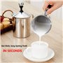 800ml en Acier Inoxydable Lait Frother avec Passoire Double pour Cappuccino et Café Latte
