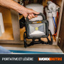 WORX Nitro - Projecteur LED / lampe de travail 20V - WX026.9 (Livré sans batterie ni chargeur, pivote à 360°, éclairage puissant