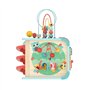 Hape Cube de Motricité Magique - Centre d'Activité Enfant 1 an - 5 Faces d'Activités - Animaux, Formes, Labyrinthe, Balles en Bo