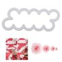 CHSYOO Set de 3 tailles gâteau roses cookie cutter, ustensiles de cuisson pour bricolage décoration fondant tartelettes massepai
