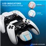 NiTHO Chargeur Manette PS5, Station de Charge Compatible avec Manettes PS5 & Edge, Station de Rechargement Rapide pour 2 Manette