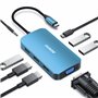 BENFEI Hub USB C MST 8 en 1 avec USB-C vers 2 HDMI/1 VGA